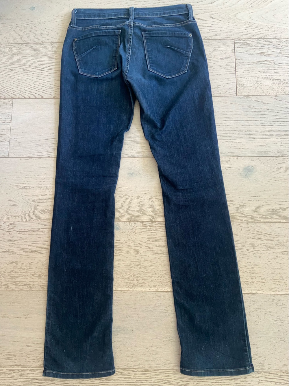 Low Rise Straight Leg Jeans 28 James Jeans Tommy Dark Wash 33" Inseam Tall Y2K - Picture 3 of 9